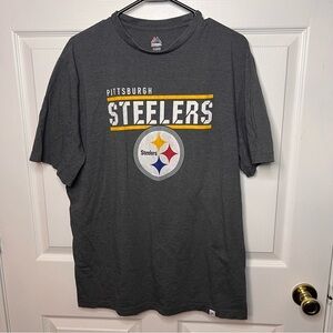 Majestic Pittsburgh Steelers Men’s XL T Shirt NFL Black and Yellow GUC